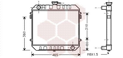 VAN WEZEL Radiaator,mootorijahutus 37002027